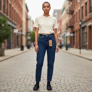 NWT Levi’s Premium Wedgie Icon Jeans High Rise Tapered Leg Denim Aritzia Sz 28